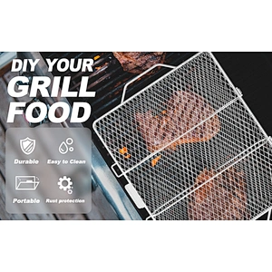 Portable Grill Basket Stainless Steel Barbecue Grilling Basket